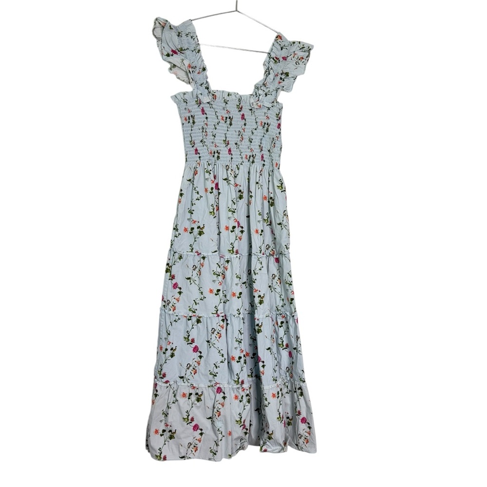 Hill House Light Blue Floral Midi Dress - Picture 2 of 7